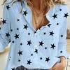 Polka dot printing casual long-sleeved linen shirt women's autumn and winter new women's clothing