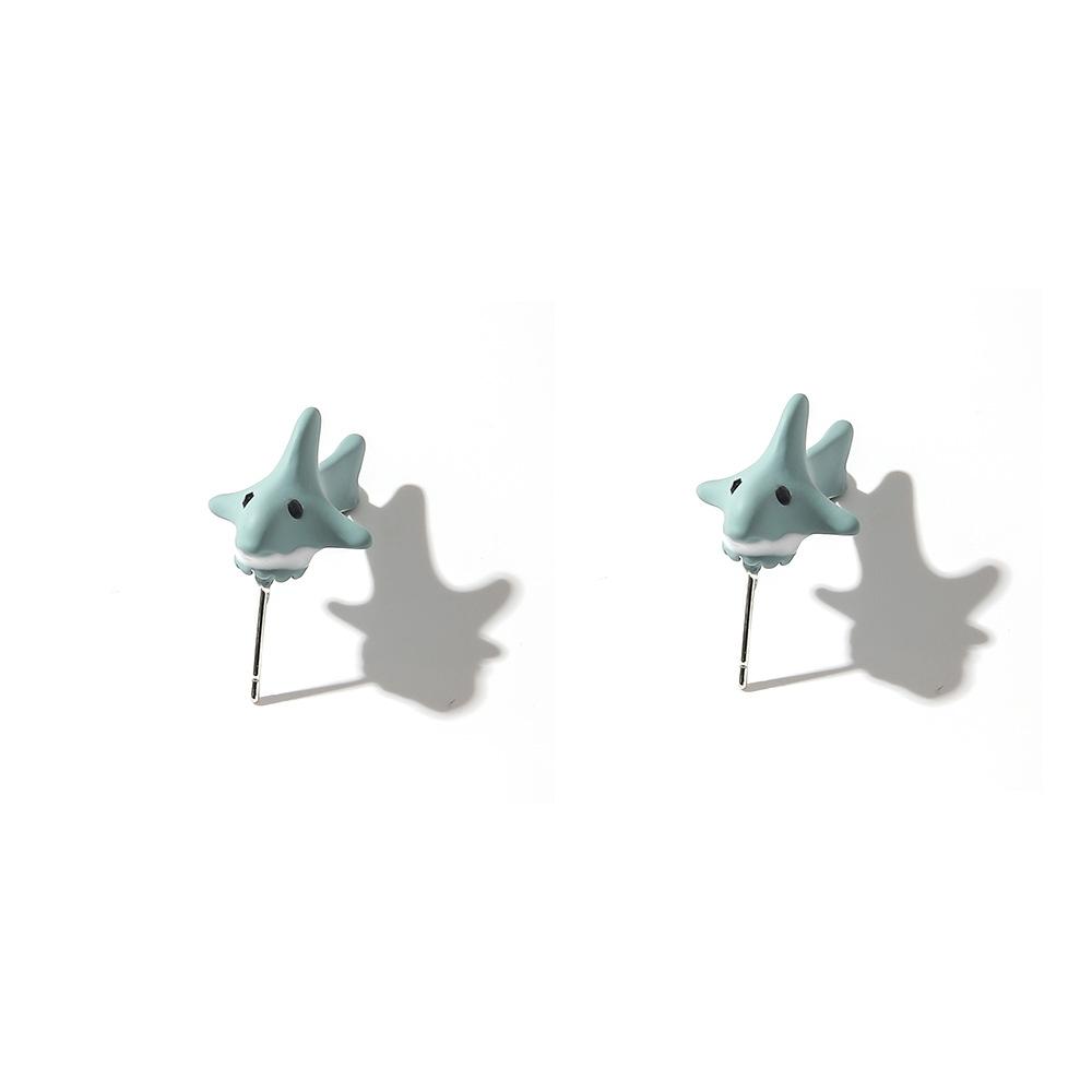 Encantador Set de Pendientes de Animales Adorables - Diseños de Dinosaurio, Cachorro y Ballena - Divertida Joyería de Arcilla-mordisco Regalo Regalos y Accesorios Divertidos