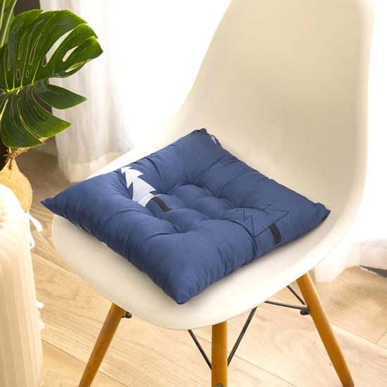 Breathable Seat Pad for All Seasons Square Chair Cushion with Ties, Ultra Soft Pad, Animal Flower Decorative Kitchen Pattern, 15.75" X Dining