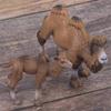 Animal Model Toy, 2pcs Miniature Wild Safari Wildlife World Animal Figures Desktop Decoration Bactrian Camel Model Toy Home Decor Gifts for Kid Childr