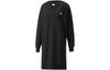 Long Sleeved Dresses Women's Black V Neck Moderate Mid Length 535406-01