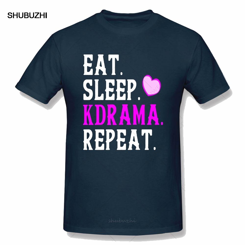 

Смешная милая футболка для фаната корейских дорам eat sleep kdrama repeat футболки мужские XXXL 4XL 5XL хлопковые хип-хоп топы S