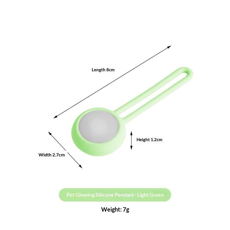 Silicone Pet Glowing Pendant Long Lasting Battery High Visibility For Night Dog Walking Prevent Pet Loss Waterproof SkinFriendly