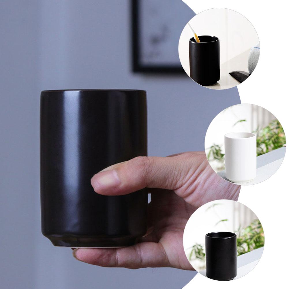 2Pcs Ceramic Straight Cup Premium Quality Frosted Bottom Design Japanese Tea Cup Multi Purpose Home Office Use