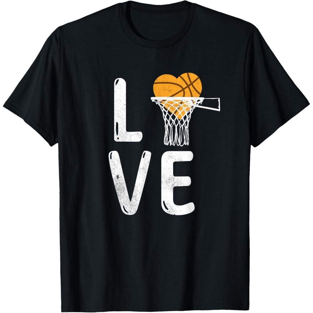 Love Valentine s Day Basketball Heart Boys Girls Boys Girls T Shirt L чёрный