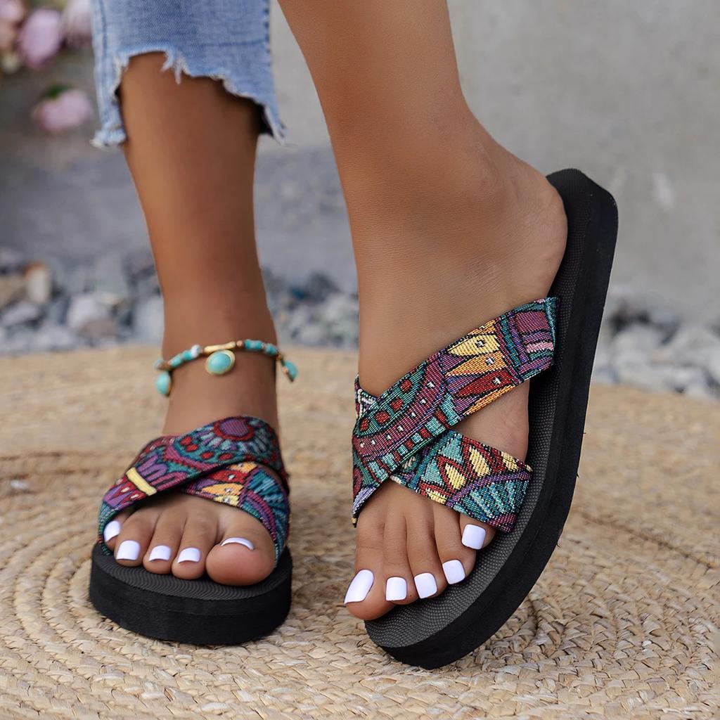 Women's Slippers 2024 Summer Open Toe Women's Flat Shoes Outdoor Beach Women's Casual Shoes Plus Size Light Sandals Slipper