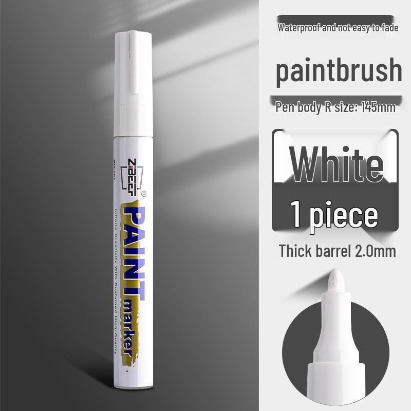 Industrial Colorfast Paint Marker Pen for Tire & Car Touch-Up, White/Black/Gold