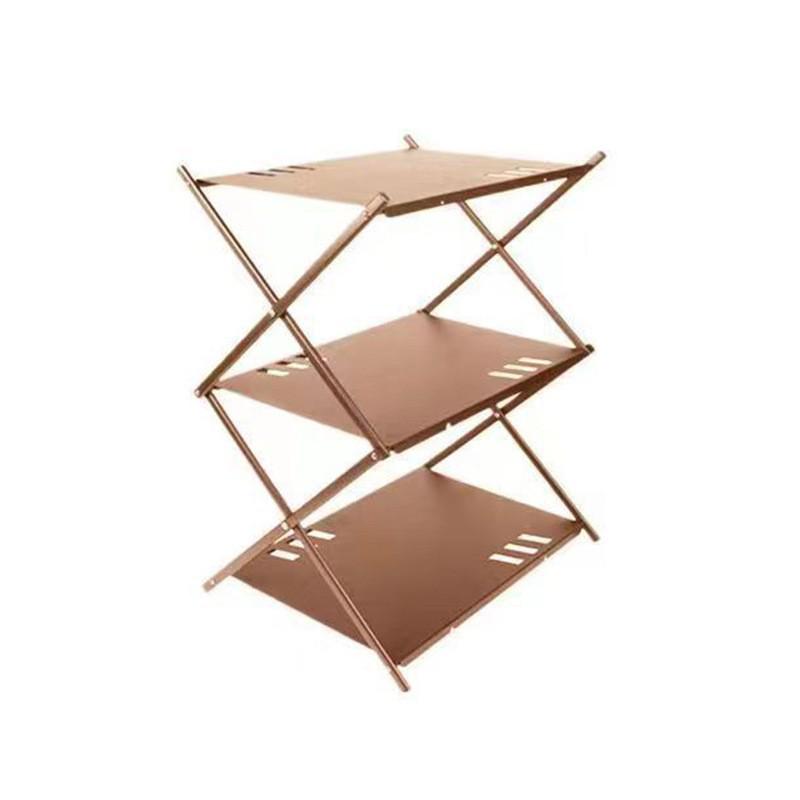 Three-Layer Folding Aluminum Picnic Table for Outdoor Camping and Parties