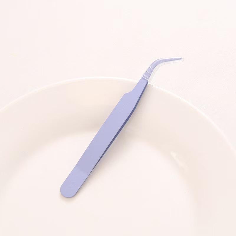 105mm Purple Slant Tip Tweezers one size
