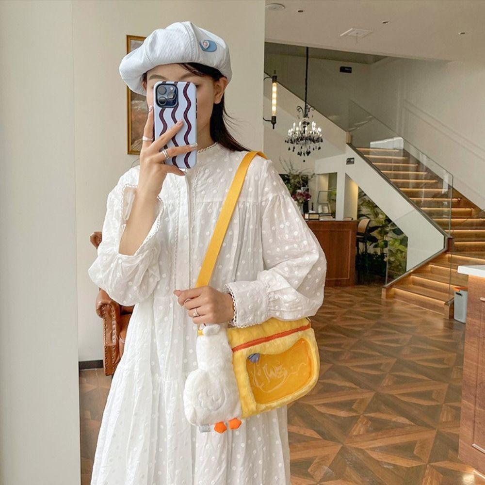 

Transparent Pelican Shoulder Bag Cartoon Plush Pelican Ita Bag Funny Big Mouth Pelican Bag Girls Pelican