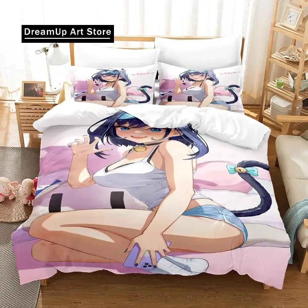 Oro Kronii Set Biancheria da Letto Singolo Piazza e Mezza Matrimoniale King Size Set Letto Adulto Bambino Camera da Letto Set Copripiumino Anime parure de lit Letto