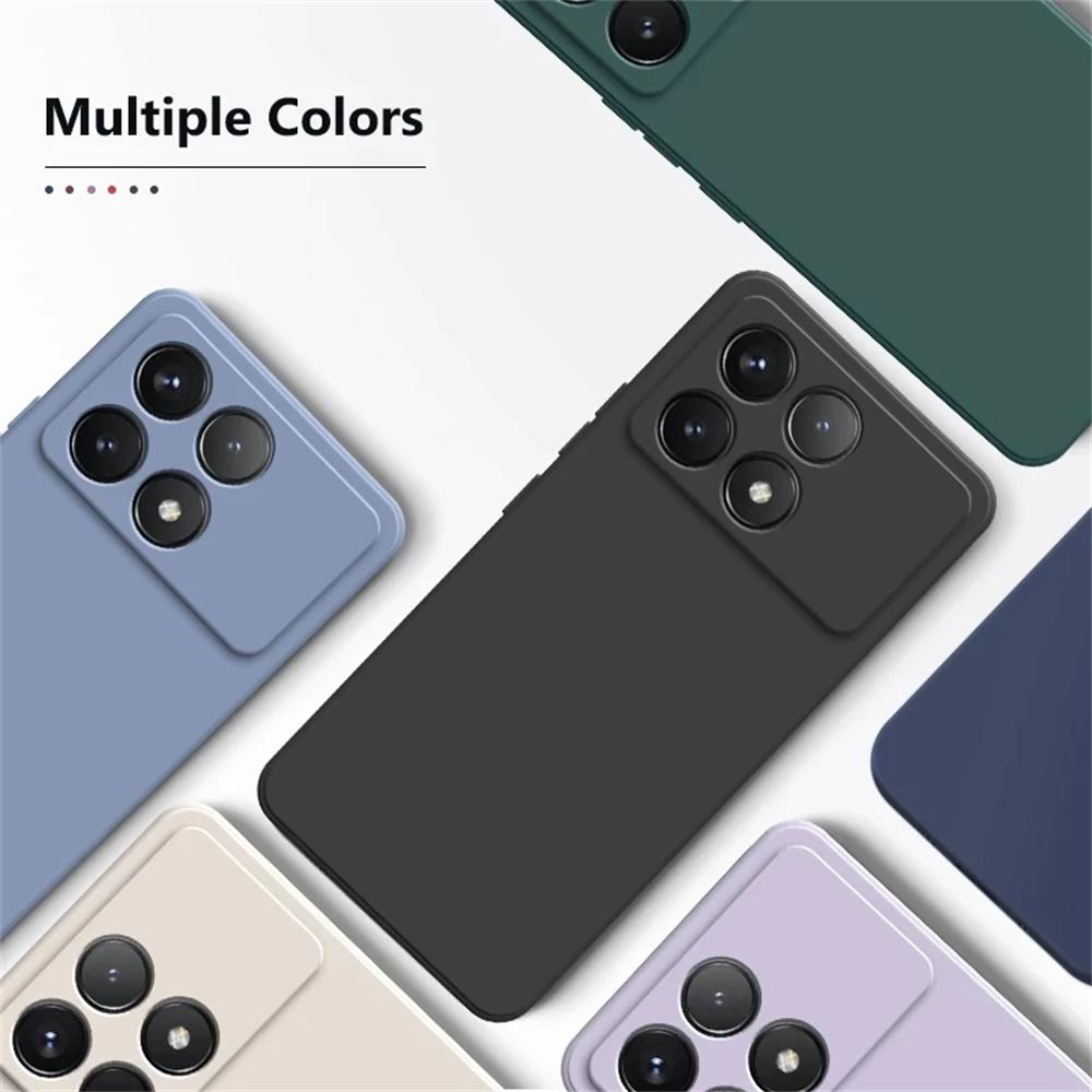 Phone Cases For Xiaomi Poco X6 Pro PocoX6 Pro 5G Shockproof Matte Case For Xiaomi Poco X6 Pro X6 5G Camera Protector Soft Cover