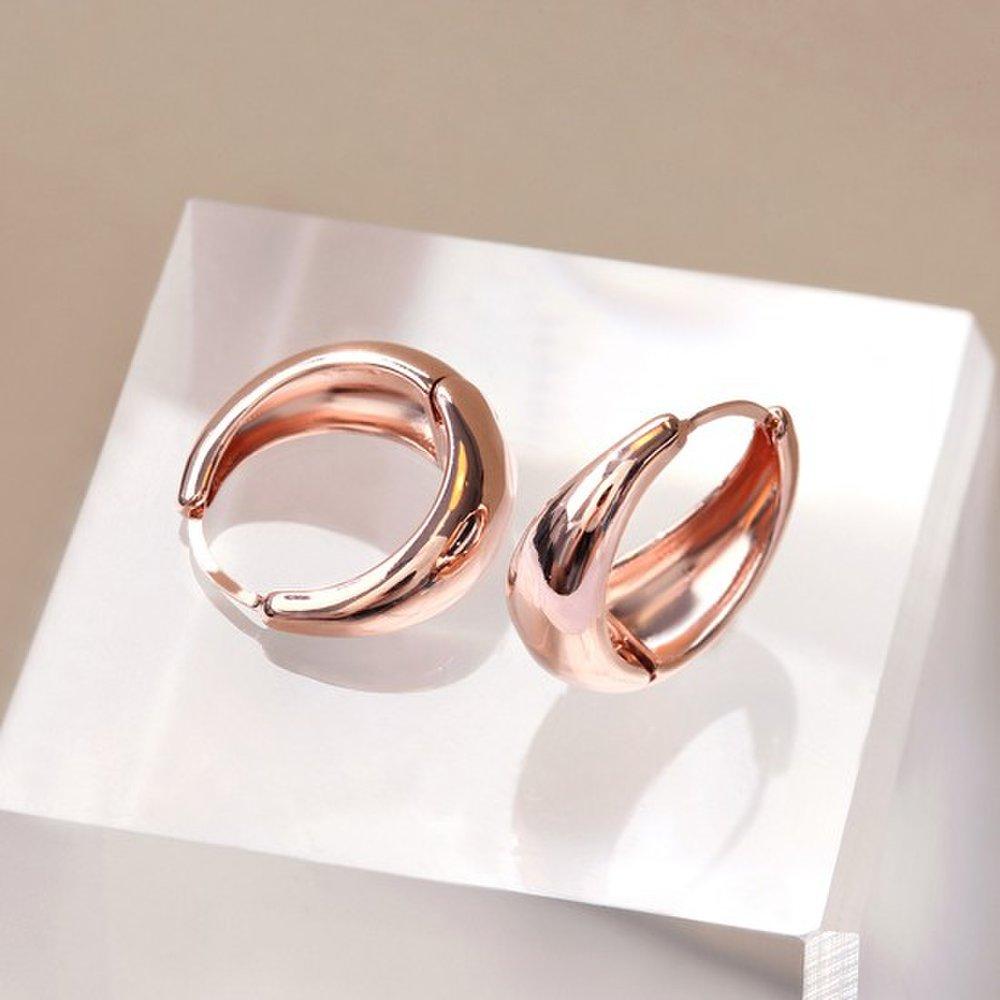 [Luvre Paris] 14K Gold Remy Simple Hoop Earrings Ea1270