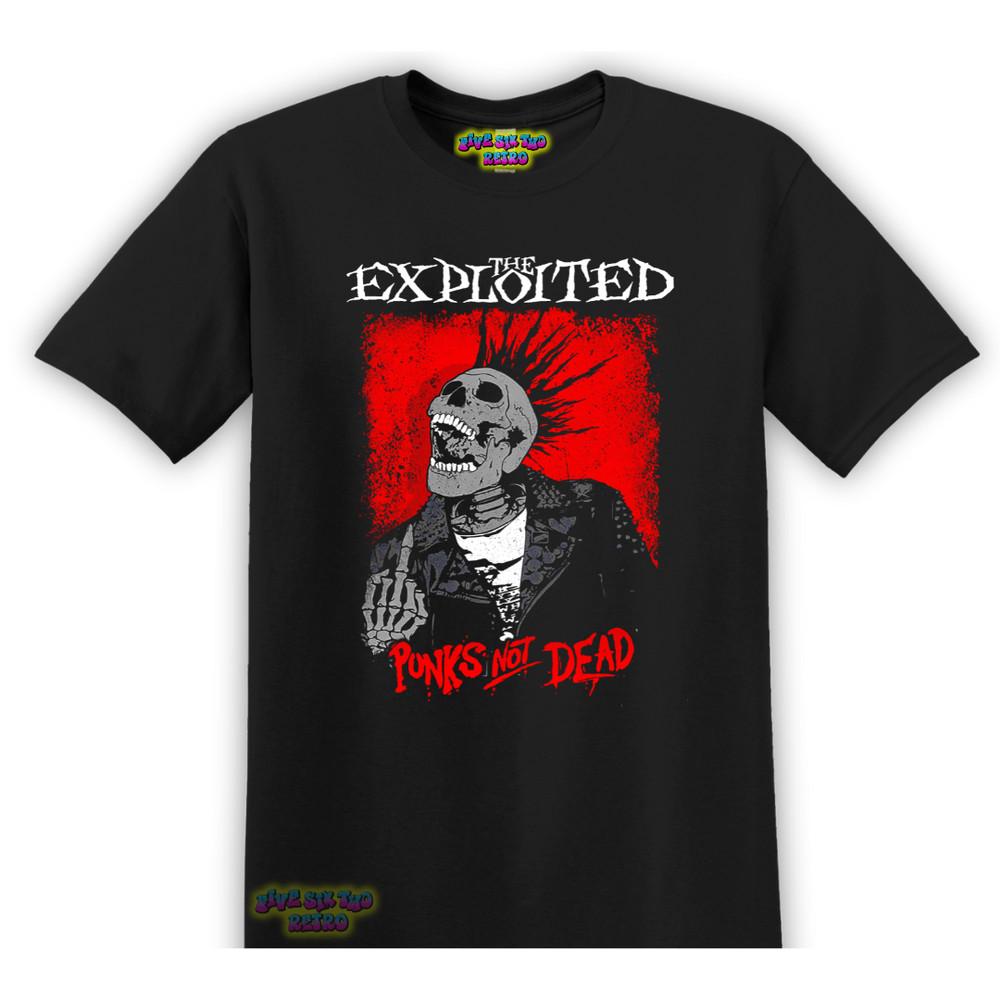 The Exploited Punks Not Dead Punk Rock Band TShirt Black S3XL Unisex T-Shirt S