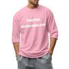 Men's fashionable casual round-neck three-quarter sleeve top T-shirt