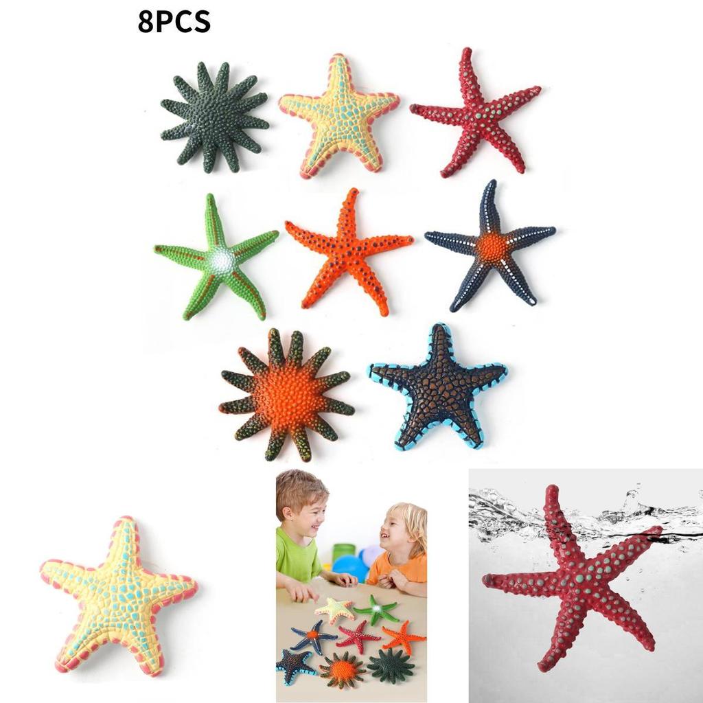 Realistic Marine Life Starfish Models For Children Cognitive Beach Toys Assorted Colors