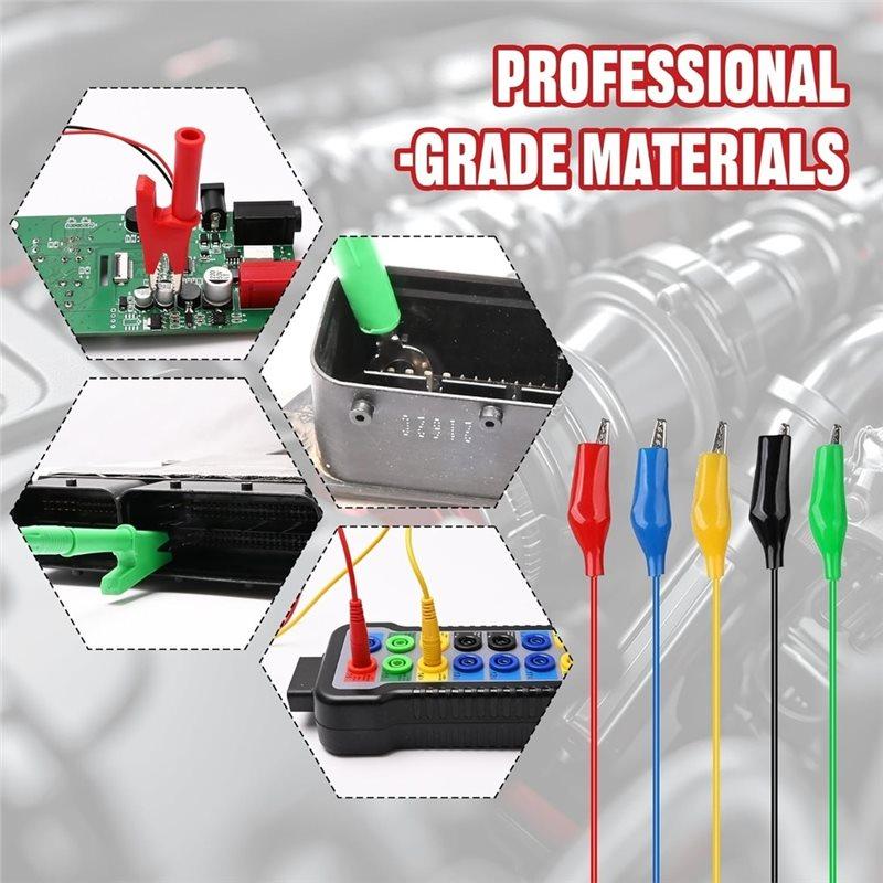 A25F-30Pcs Back Probe Kit,Multimeter Back Probe Pins With Test Leads And Banana Plug To Copper Alligator Clips,For Car Repair