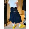 Y2K Retro Baggy Jeans: Unisex Harajuku Hip-Hop Gothic Style with Embroidered Pockets, Low-Waist Wide-Leg Blue Trousers