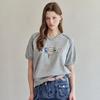 MAXZA PaTch LeTTering STiTch Puff T shirT zf06qT042na