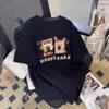 Design Sense Niche Pure Cotton Short-sleeved T-shirt Women's 2025 New Summer Loose Unique Chic Puppy Print Top