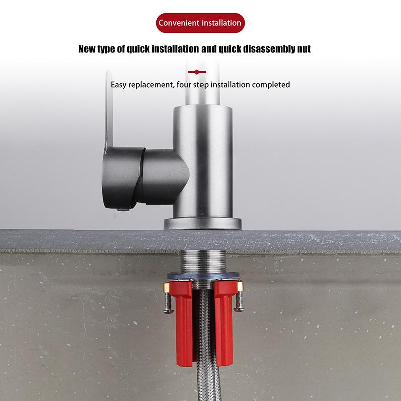 1 Pièce Fixation Anti-Desserrage Rapide Robinet d'Évier de Cuisine Base Fixe Outil de Fixation Robinet Lavabo de Salle de Bain