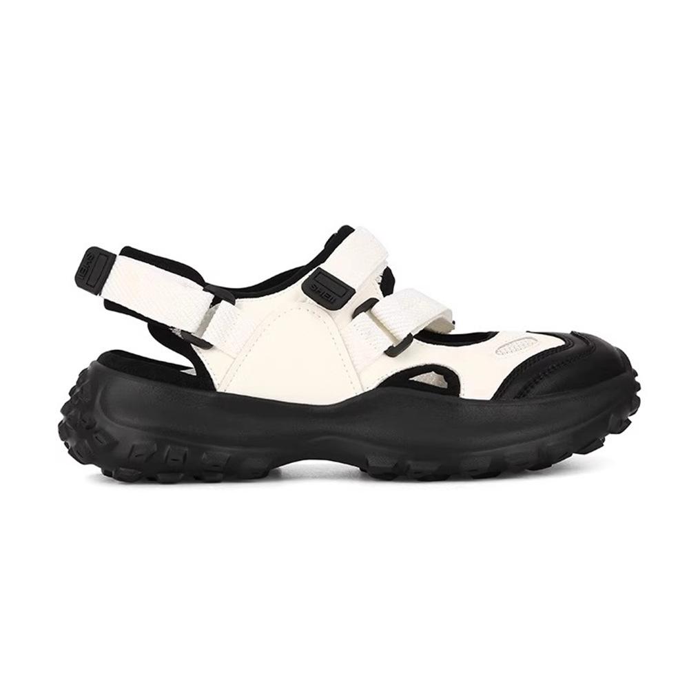 Su Yinyin Has the Same Spot Casual Sports Sandals for Women's New Summer Outer Wear Hollowed-out Velcro Mary Jane Sandals.