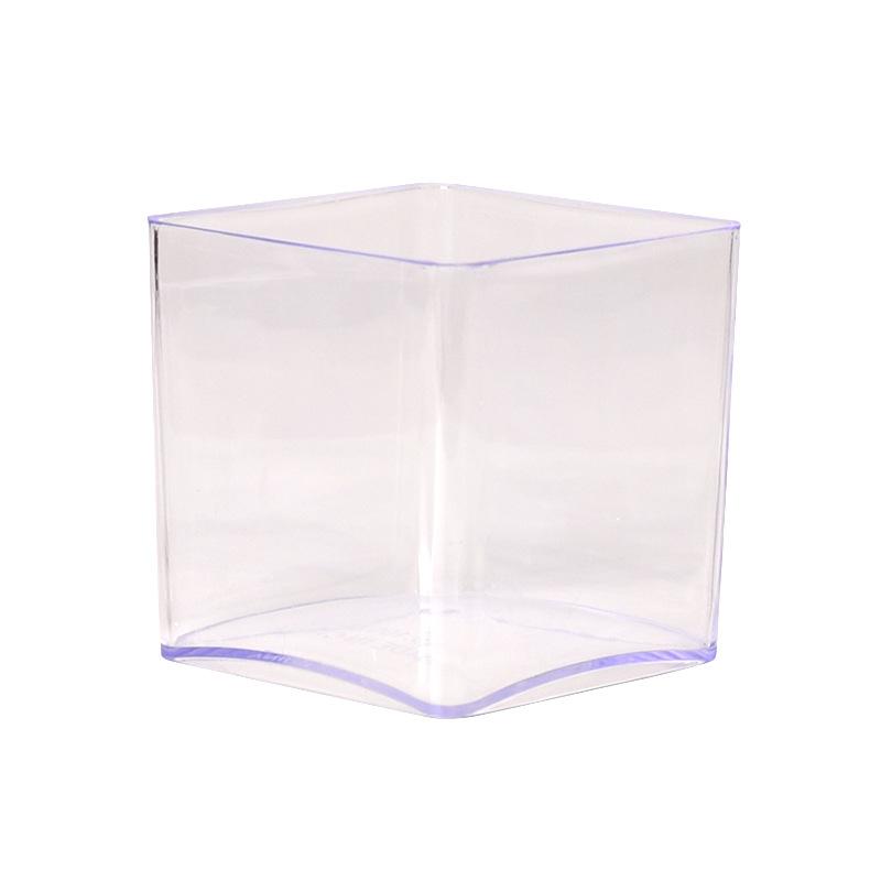 Thickened Square Acrylic Hydroponic Planter, Clear Display Box for Plants, High-End Specimen Container for Home Office