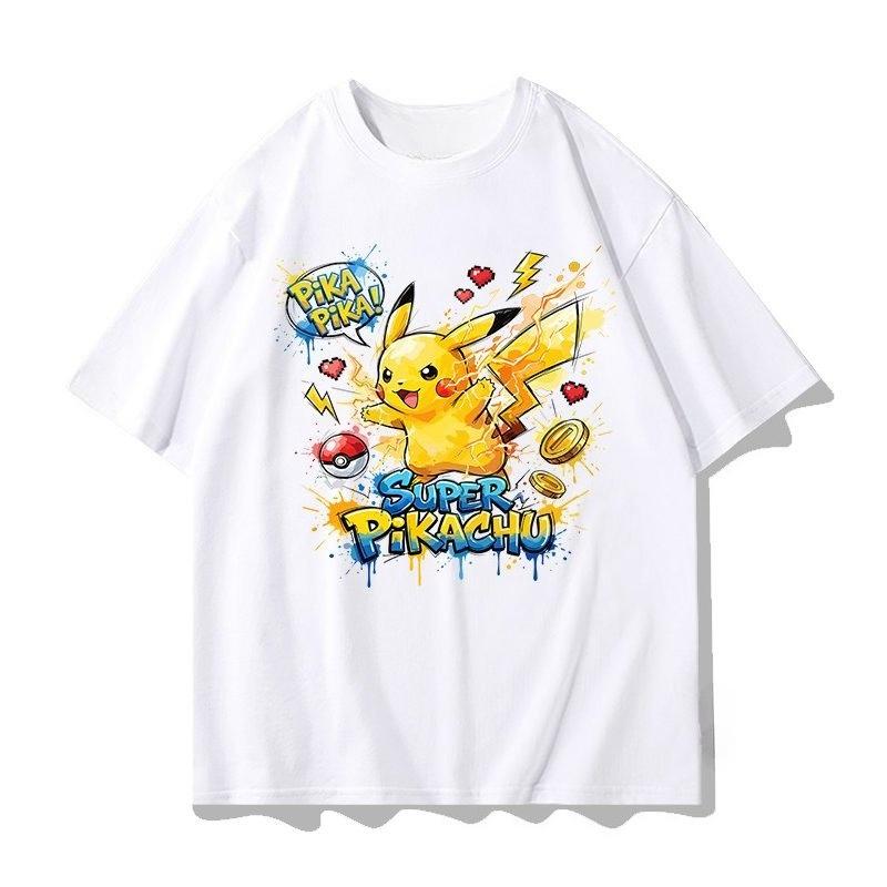 New Summer Pokmon Tshirt Casual Printed Shortsleeved Shirt Fashionable Street Style Top Suitable For Both Unisex And Unisex