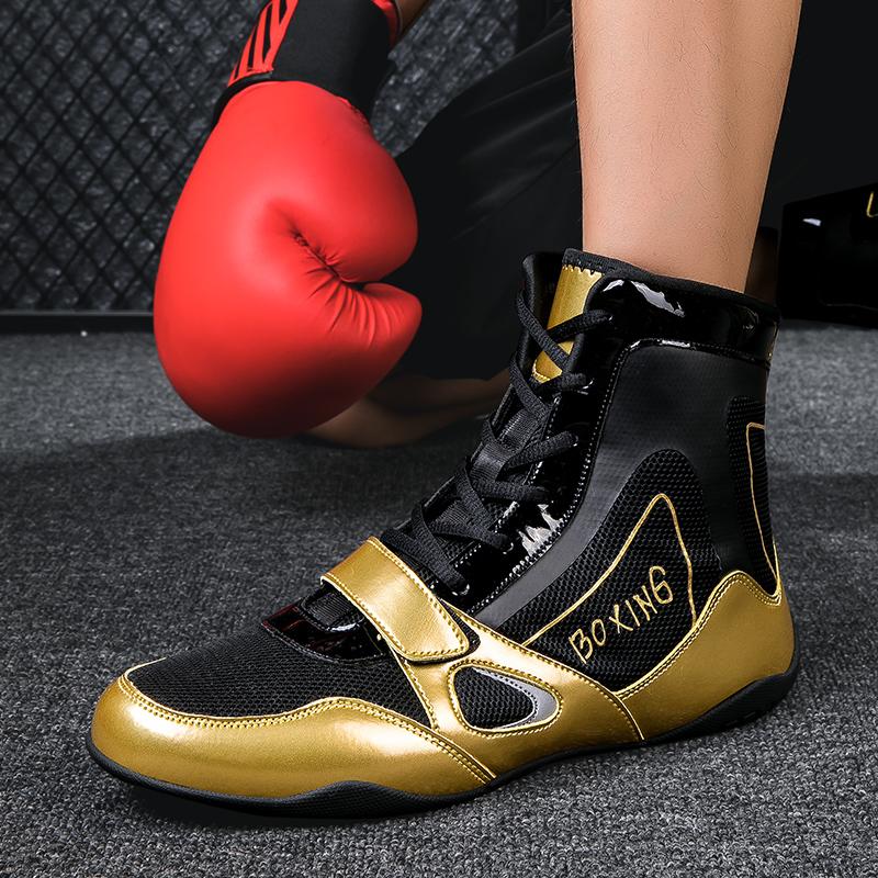 Men Boxing Boots Professional Fighting Comfortable Wrestling Shoes Top Quality Classic Breathable Boxing Shoes Sports Sneakers