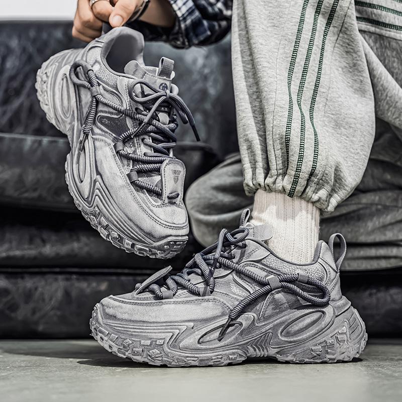 Nowa Moda Męskie Cztery Pory Roku Wygodne Buty na Grubej Podeszwie Studenci Chłopcy Modne Miękka Podeszwa Oddychające Casualowe Sneakersy do Biegania