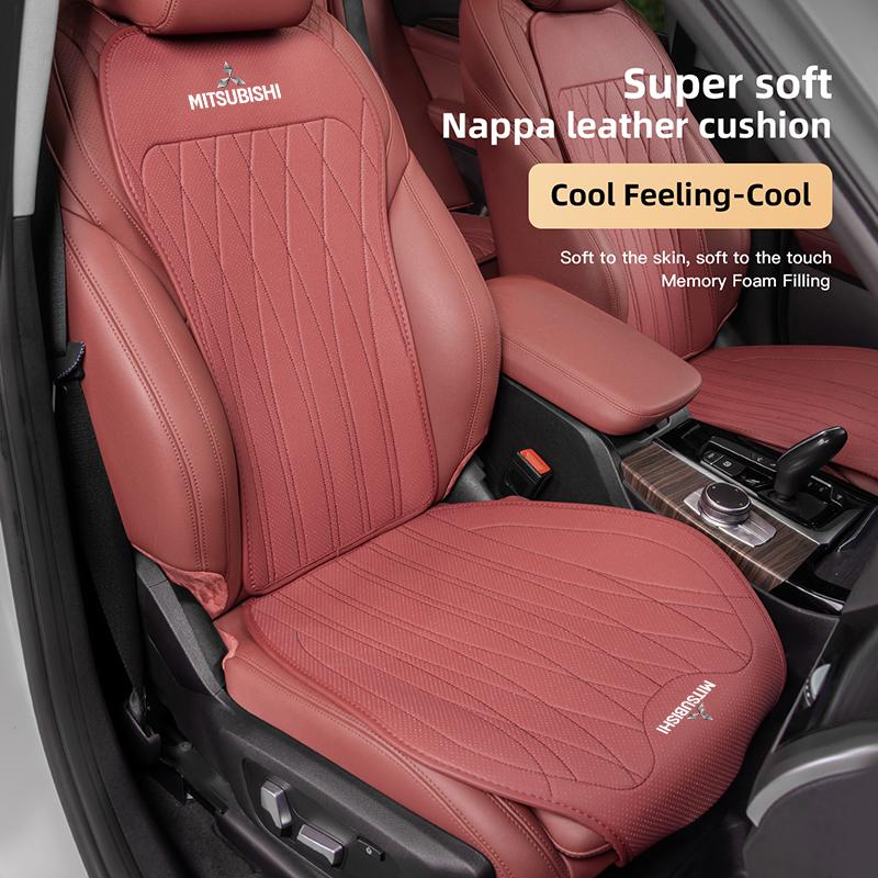 Leather Car Seat Cushion Breathable Protector Pad Auto Interior For Mitsubishi Eclipse Lancer Outlander Pajero ASX Colt I200 Ex