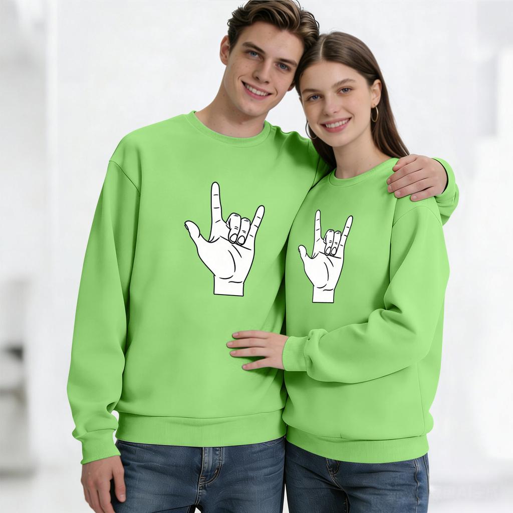 Męska bluzka z długim rękawem z okrągłym dekoltem, unisex, para, casualowa bluzka sportowa
