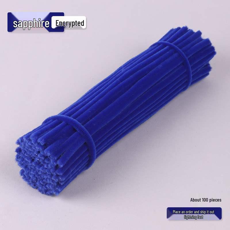 Encrypted Pipe Cleaners: Dense, Thickened 8mm White Strips with Mixed Colors for Handmade DIY Bouquets