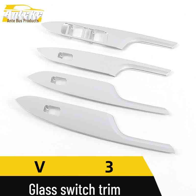 Zhonghua V3 Glass Switch Frame & Electroplated Plastic Window Button Sequin Accessories.