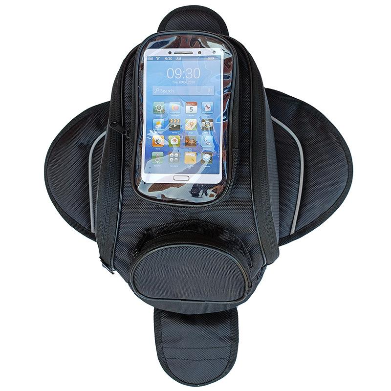 Magnetic motorcycle fuel tank bag, rider motorcycle backpack crossbody bag, off-road magnetic portable quick release bag, touch