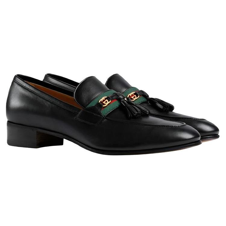 Gucci Interlocking Leather Loafers 3.5cm Men's (Unisex) Loafers 624720 1W610 1066