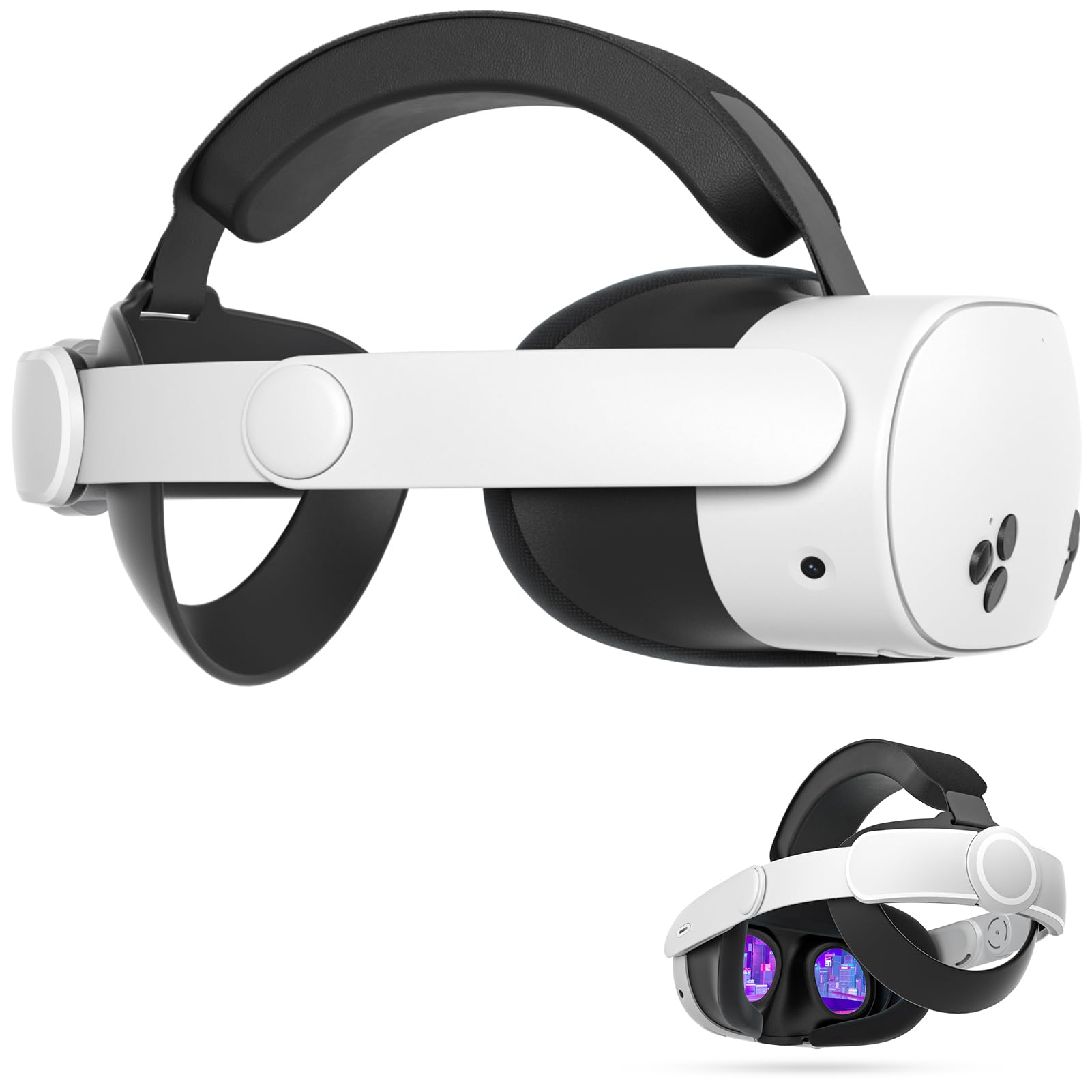 

Maecker VR Strap Наголовний ремінь для Meta Quest 3S Сумісний з аксесуарами для Oculus Quest 3S Зручний і стабільний Elite Strap Replacement білий