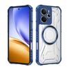 KEYSION Transparent Magnetic Case for Realme 14 5G 14T Soft Silicone+PC Heavy Duty Shockproof Phone Back Cover for Realme 14T 5G
