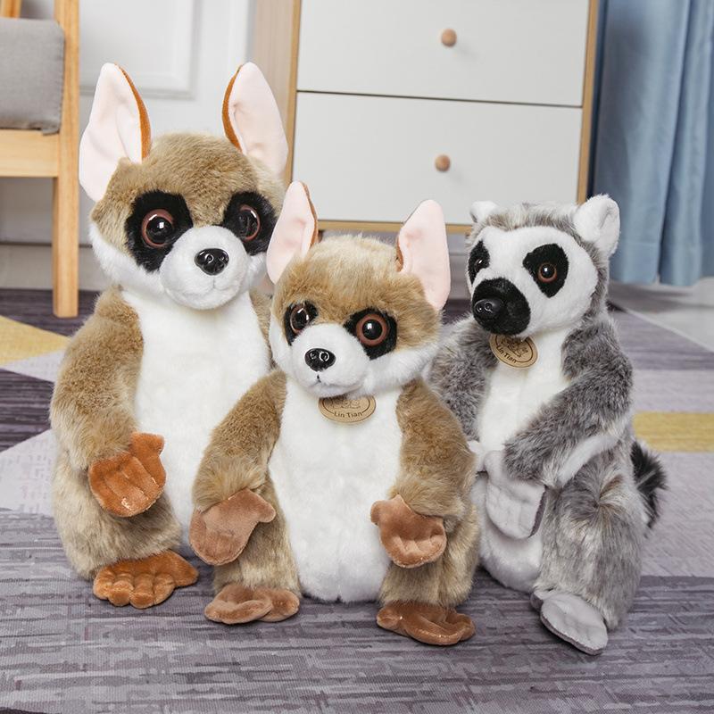 Simulation Forest Animal Big Eyes Lemur Doll Plush Toy Little Monkey Long Tail Lemur Doll Ragdoll