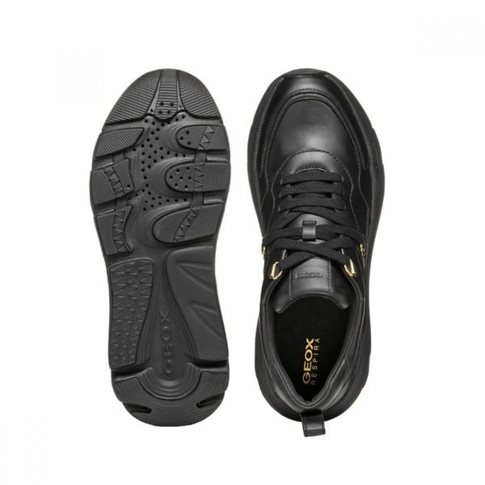 Geox Women S Comfort Ugly SneakerS Triple Black 8gxufe4f1S