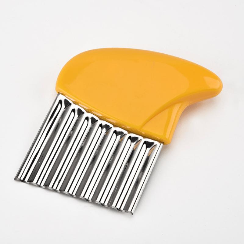 

Нержавеющая сталь Углубляет Нож «Волчий зуб», Нож для картофеля, Узор для нарезки картофеля, Волнистый срез, Волшебное устройство 1PC жёлтый