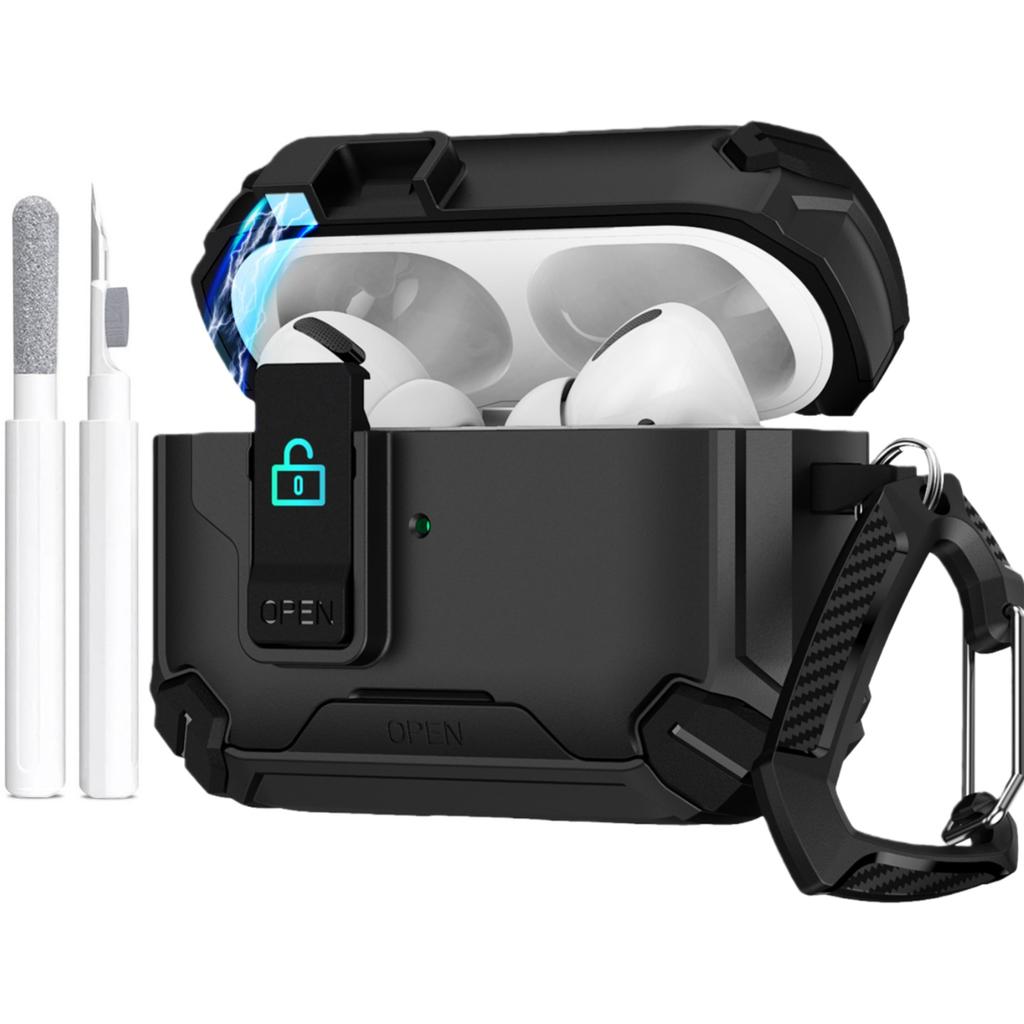 Phone Stand for Airpods Pro 3 Secure Lock Case for Airpods Pro 3rd Generation   Earphone Case for Airpods Pro 3 with Cleaner Pen