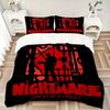 3pcs A Nightmare on Elm Street Bedding Set, Soft Polyester Duvet Cover and Pillowcases Machine Washable Seasons all suitable 64