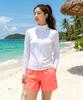 Helingbon [Set] Women'S Loose Fit Zip-Up Rash Guard & Swim Pants Rc903 A26