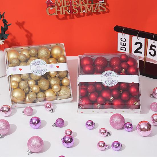 44 Pcs Christmas Balls Ornaments Shatterproof Plastic Baubles Xmas Tree Hanging Decoration for Holiday