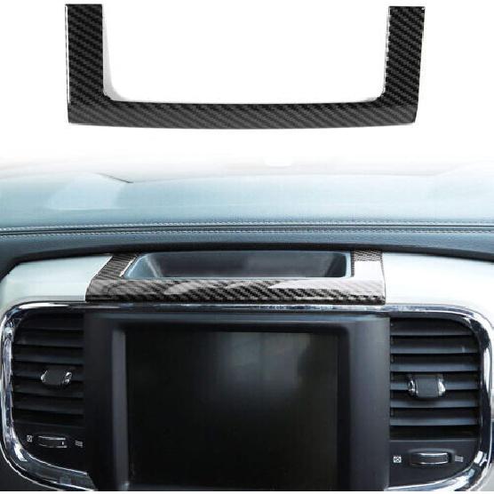 Center Console Storage Box Cover Trim Frame For Dodge RAM 2010-2017 Carbon Fiber