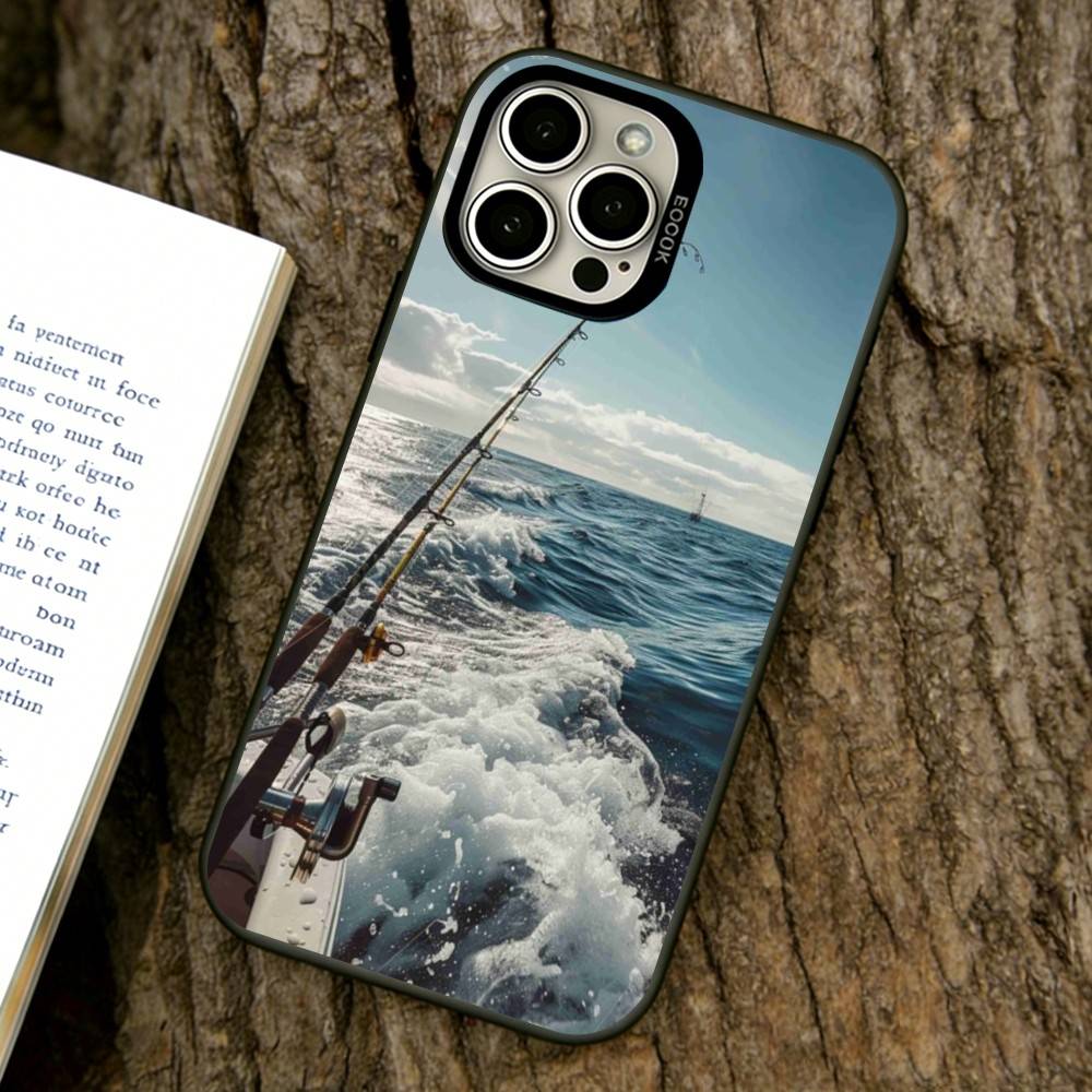 Fishing rod Phone Case For iPhone 17,16,15,14,13,12,11 Plus,Pro Max,XS,Colorful Silver Phone case Funda Cover