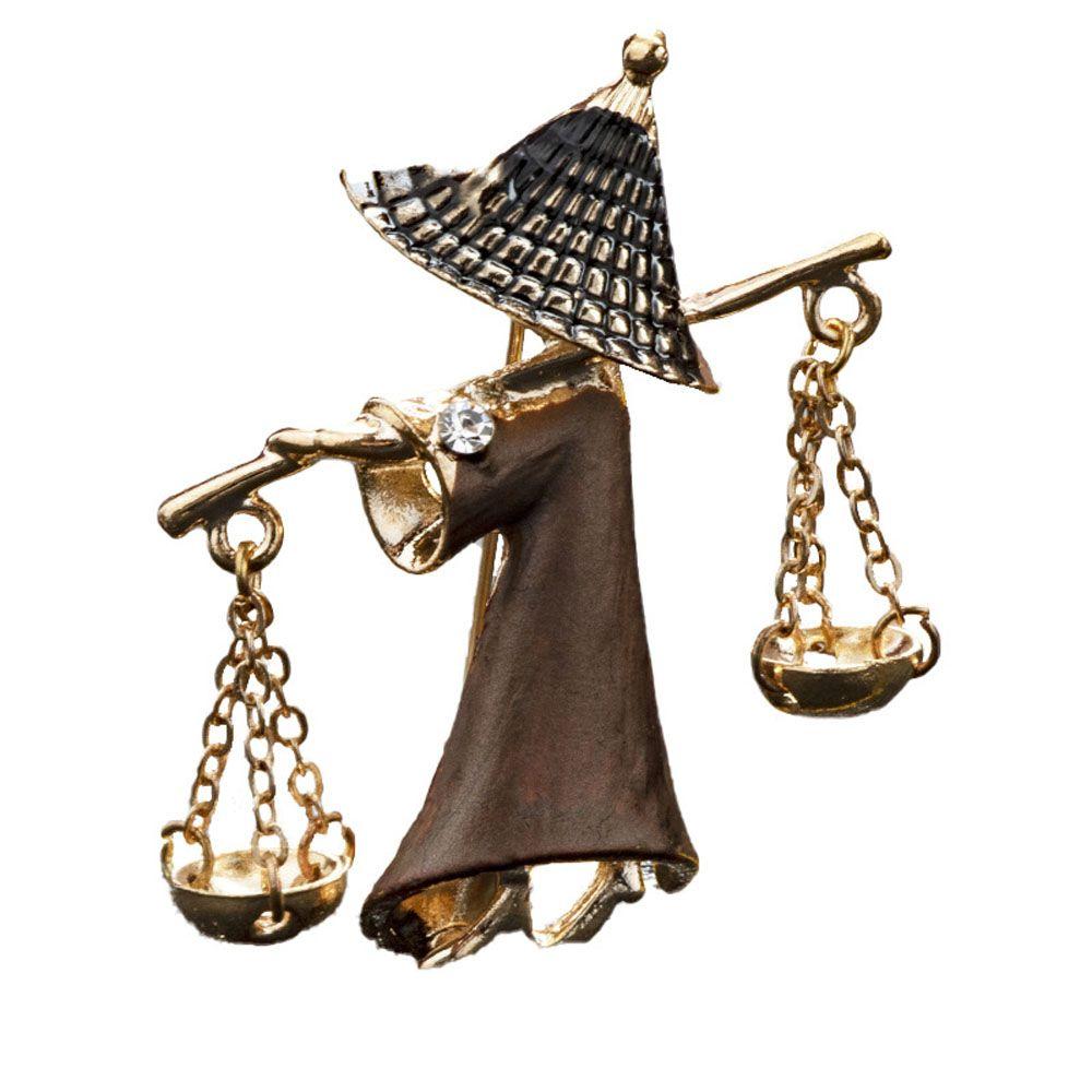 

Dosa Chain Badge Enamel Metal Gift For Men Women Accessories Corsage Jewelry Brooch Pins коричневый