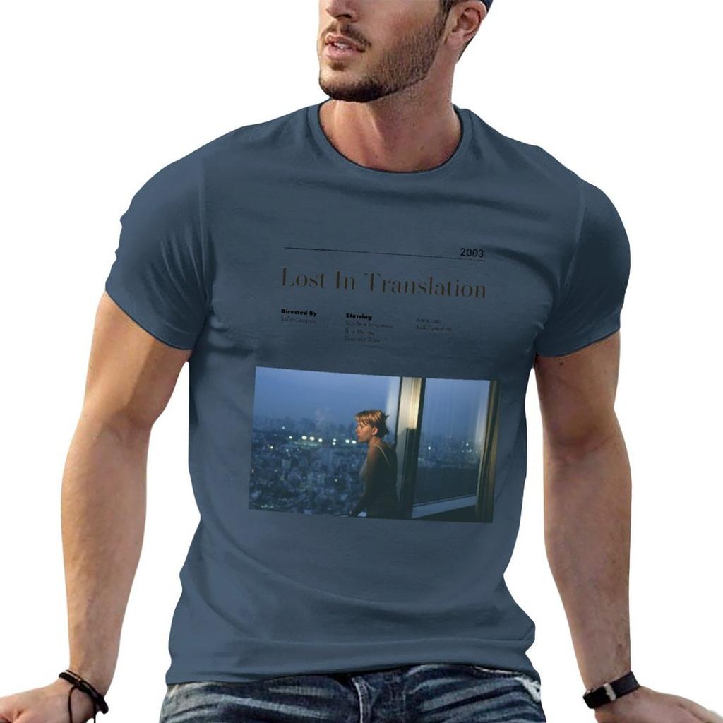 Lost In Translation Alternative Minimalist Movie Poster Sofia Coppola Tshirt Plus Size Basic Cotton Tshirt