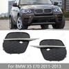 Car Front Bumper Fog Light Foglamp Grille Cover Frame Trim Cap Hood Bezel Lid For BMW X5 E70 2011 2012 2013